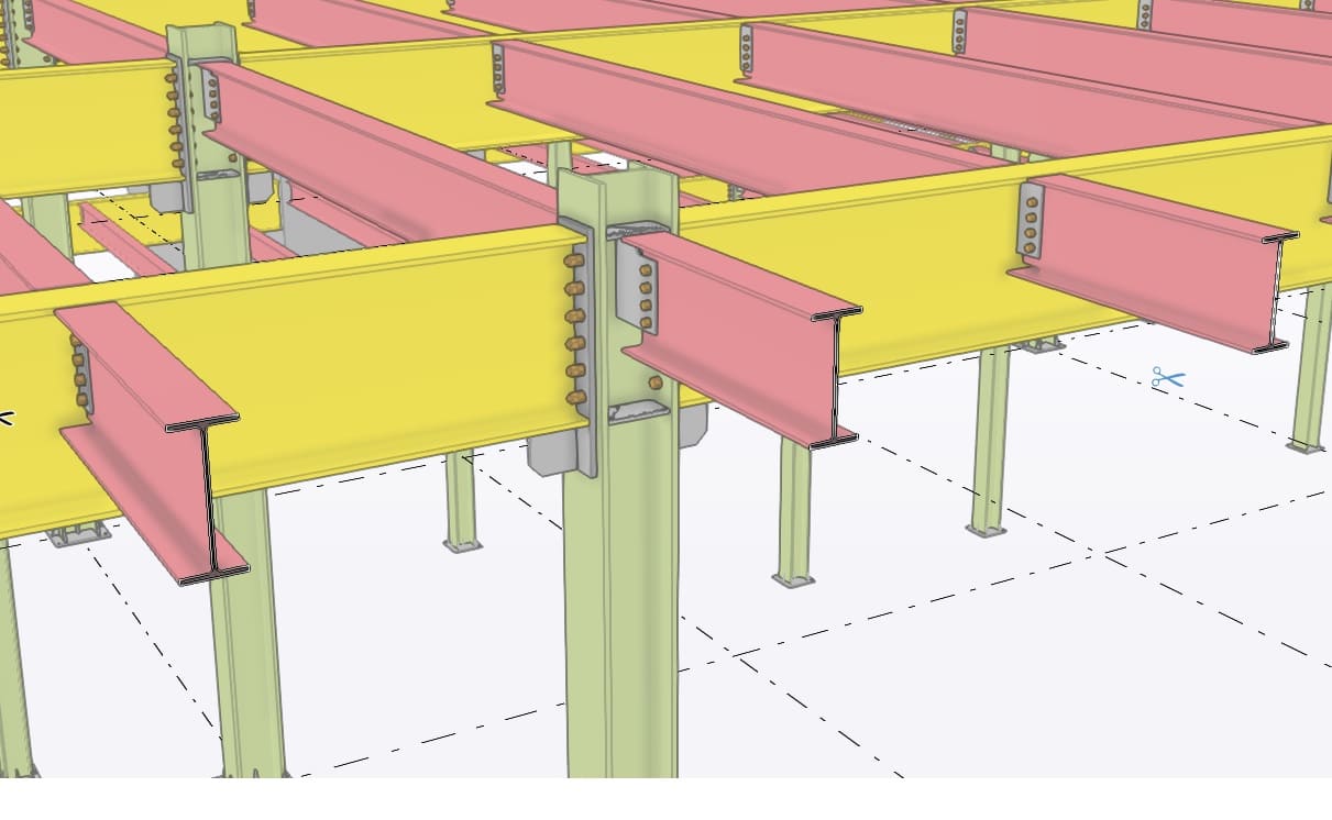 Конкурсная работа Steel Freedom 2024 студента ХНУГХ им. Бекетова после внедрения Tekla Structures в образовательный процесс — вид 3